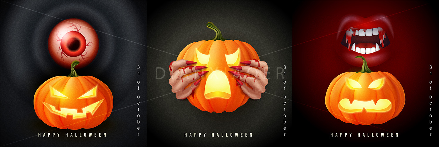 圖庫作品 – 萬聖節向量素材~ / Happy Halloween vector image
